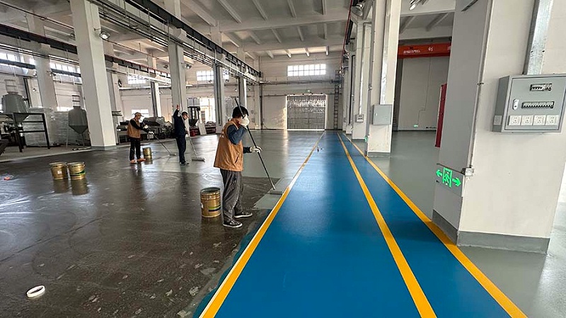 佛山机械设备工厂车间超耐磨地坪漆施工图